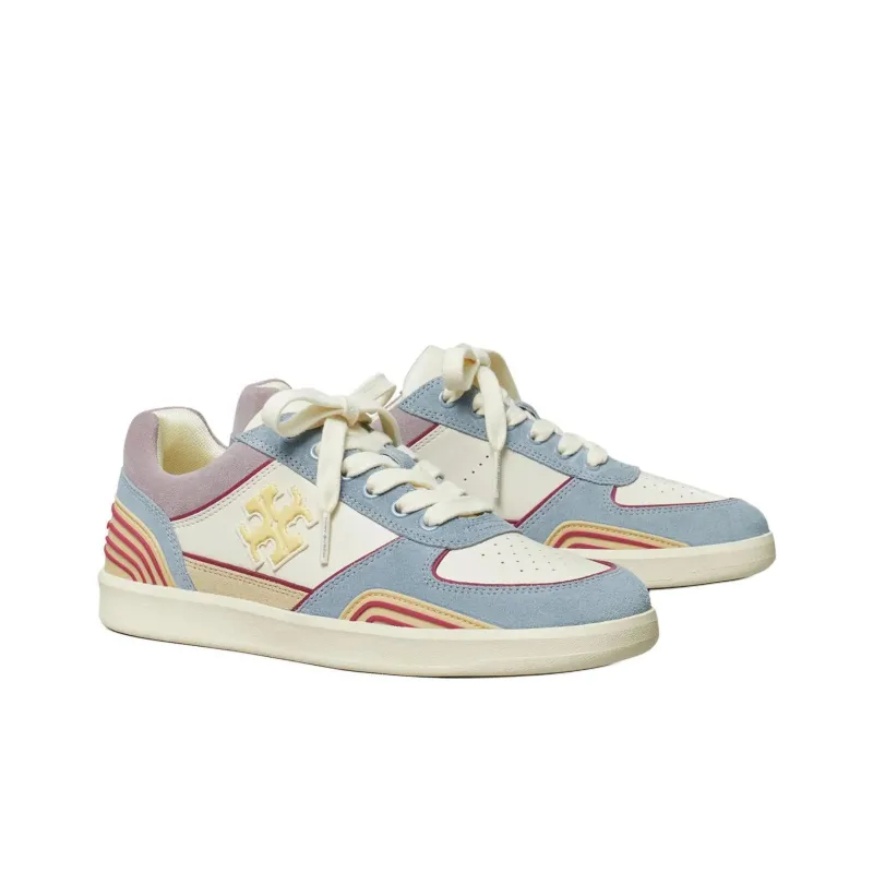 TORY BURCH Clover Court Low Top Skateboard Shoes Women's Blue-2