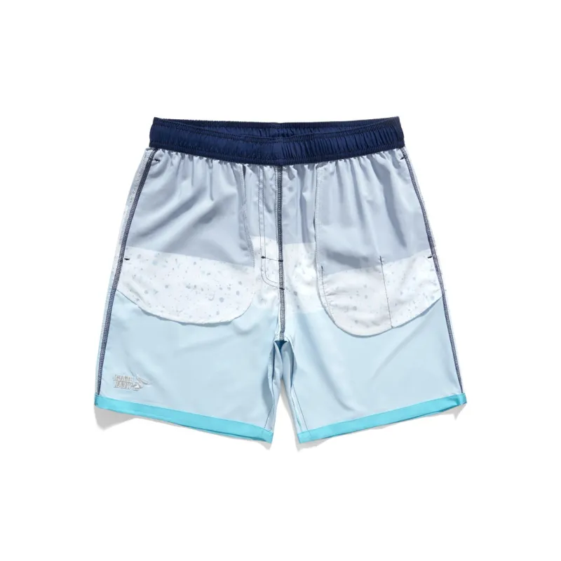 GAILANG Casual Shorts Men's Blue White Teal-2