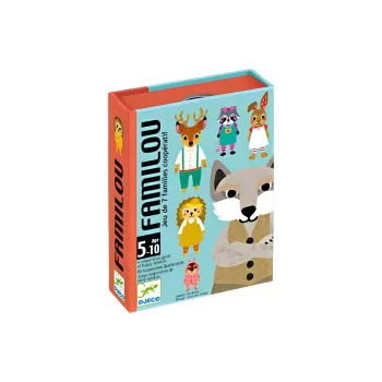 DJECO Educational Logic FAMILOU Animal Parent And Kid Family Casual Brain Development Card Board Games