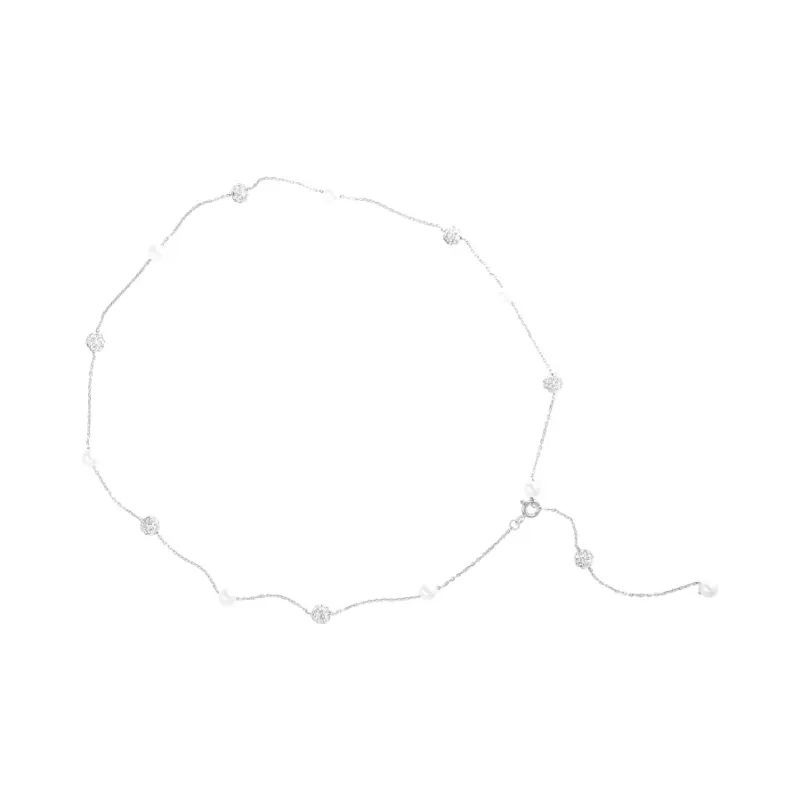KING OF BLING 925 Sterling Silver, Freshwater Pearl Necklaces Women's-0