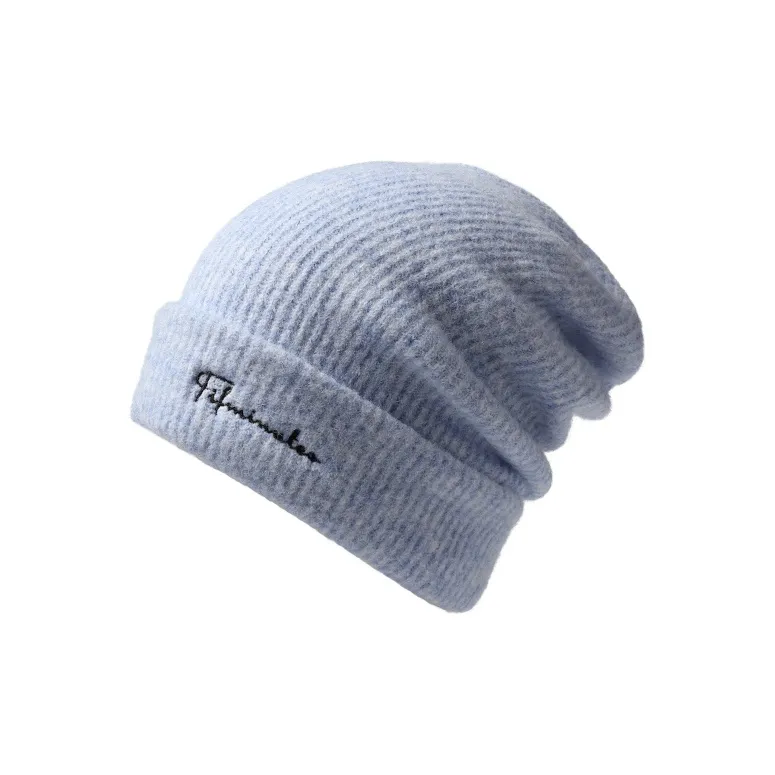 15 MINS Wool Blend Beanies Unisex Ecru Oat Green Black Gray Purple Blue-9