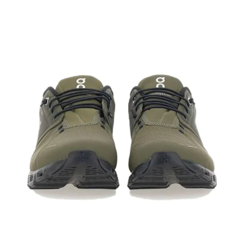 On Cloud 5 Slip Resistant Waterproof Low Top Running Shoes Men's Olive Green-3