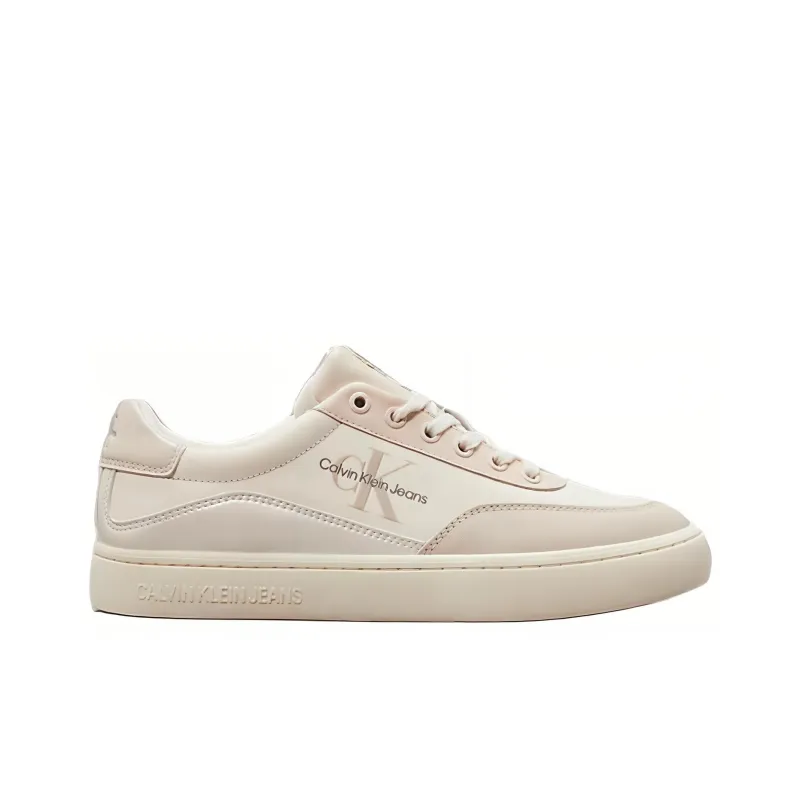 CKJ CALVIN KLEIN JEANS Low Top Skateboard Shoes Women's Greige-1