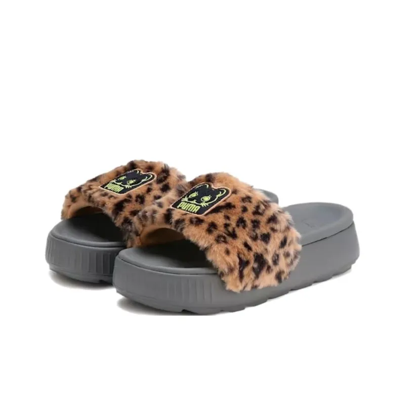 PUMA NEKO san Slip Resistant Abrasion Resistant Slide Slippers Women's Light Brown-1