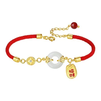 YINCHIE Bracelets White Jade/Pale Greenish White Jade Women's