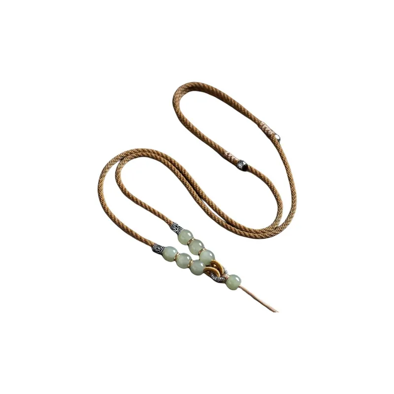 Andaozi Hetian Jade Necklaces Green Jade Unisex-3