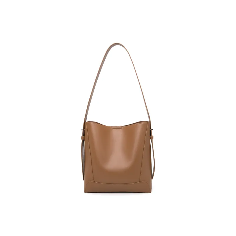 PAULS BOUTIQUE Cow Leather Handbag, Shoulder Bag Regular Women's Brown/Apricot-0
