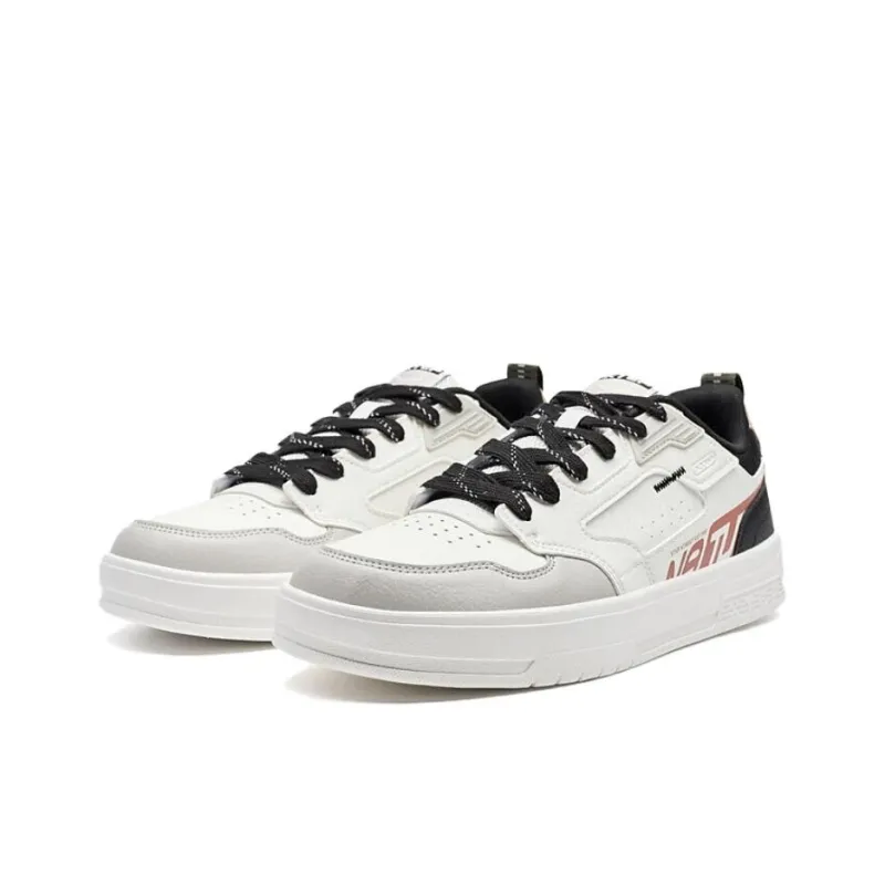 XTEP Anti Slip Wear Resistant Low Top Skateboard Shoes Men's White Gray Black-2