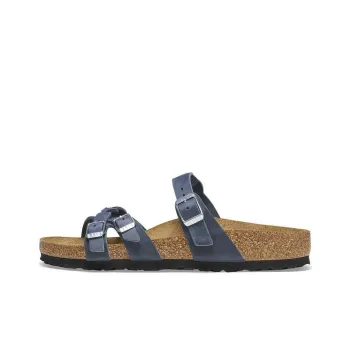 Birkenstock Franca Braided EVA Slip-Resistant Slide Slippers Women's Marine Blue Narrow Fit