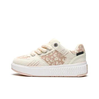 EXCELSIOR Low Top Skateboard Shoes Women's Snow Leopard Pearl Gray