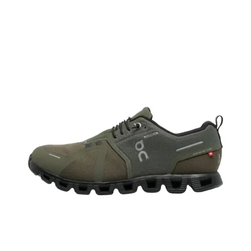On Cloud 5 Slip Resistant Waterproof Low Top Running zijn shoes Men's Olive Green