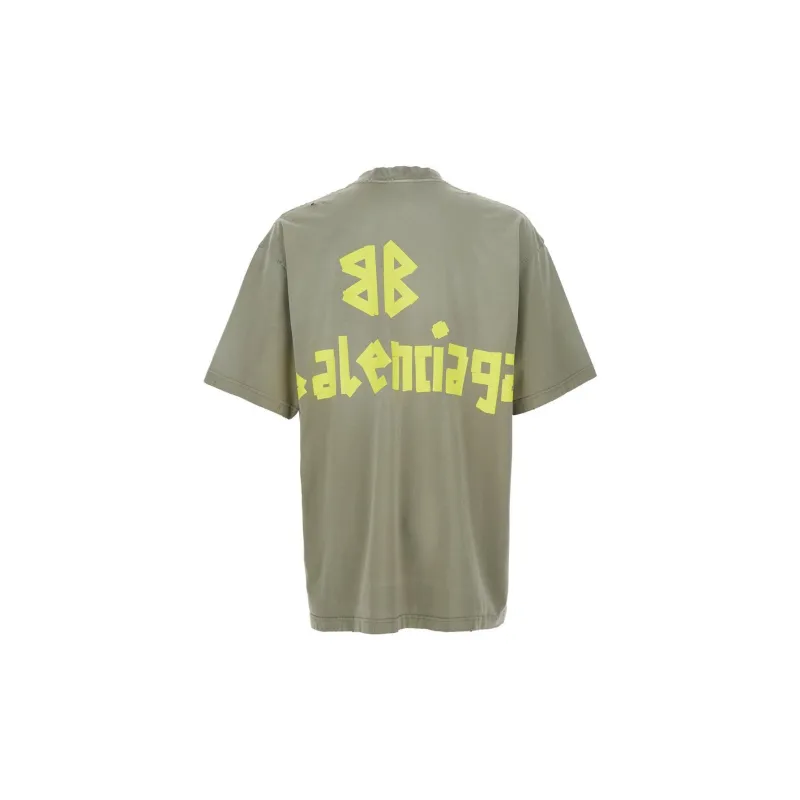 Balenciaga Logo Printed Crewneck T Shirt-1