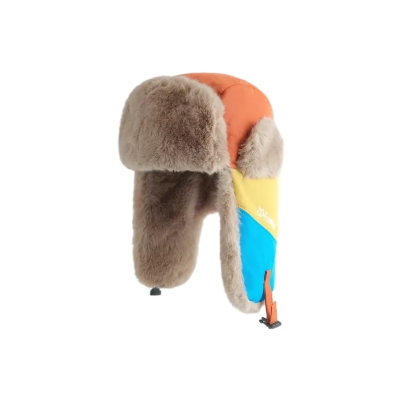 FREE RABBITⅡ Letter Embroidered Fashion Color Blocking Patchwork Ear Protection Cap Unisex-6