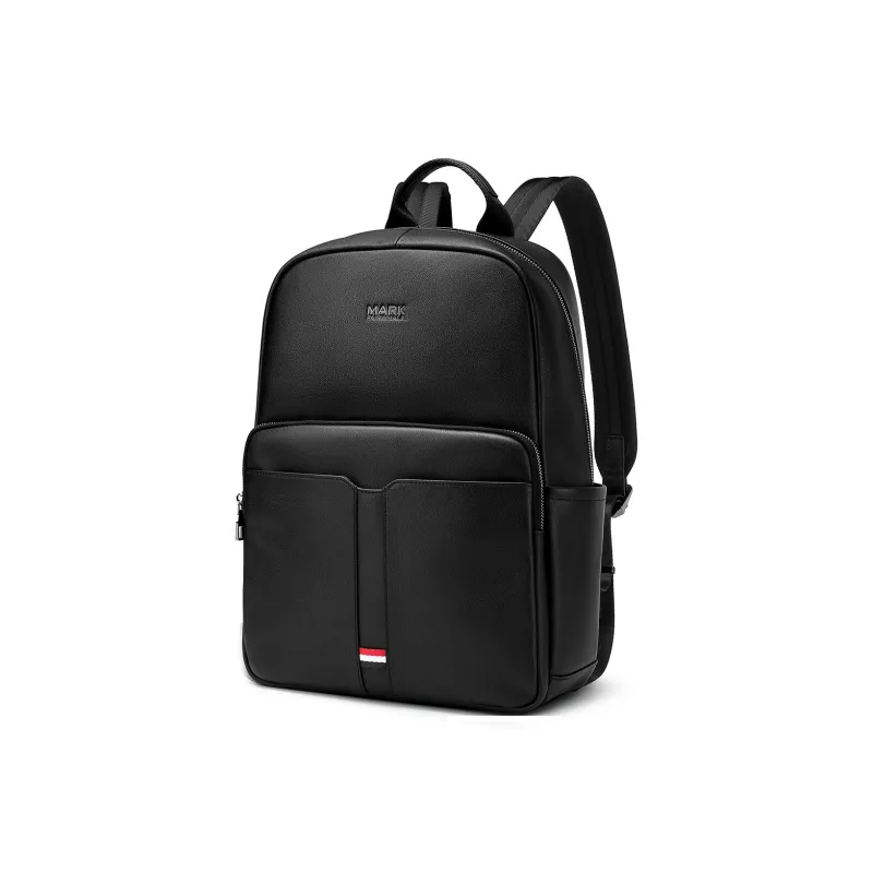 FAIRWHALE Top Grain Cow Leather Backpack Regular Men's Black-1