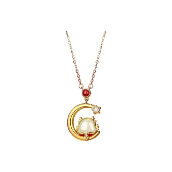Andaozi Hetian Jade Necklaces Pale Greenish White Jade Women's