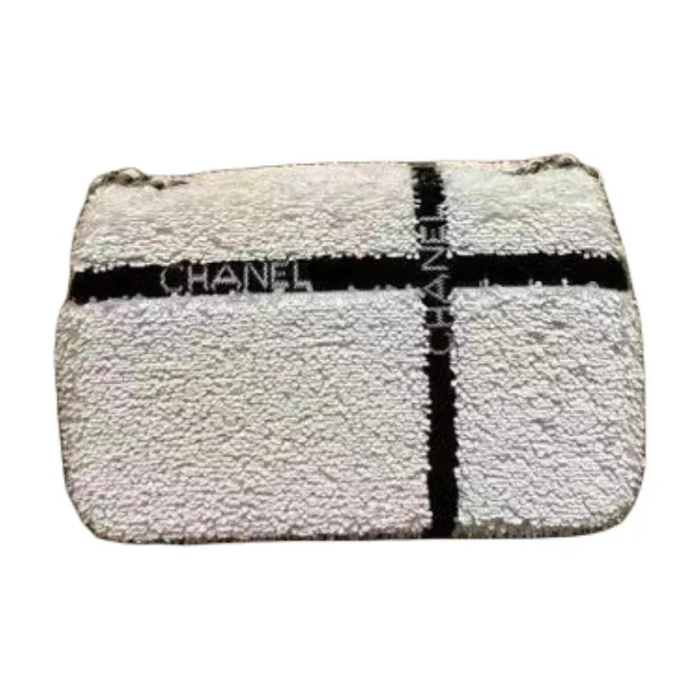 CHANEL Metal Shoulder Bag, Crossbody Bag Women's White-1
