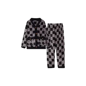 Xiang Ning Pai Pajama Set Women's Black Gray Color