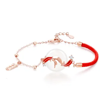 Huaying S925 Silver Bracelets Women's Good Luck