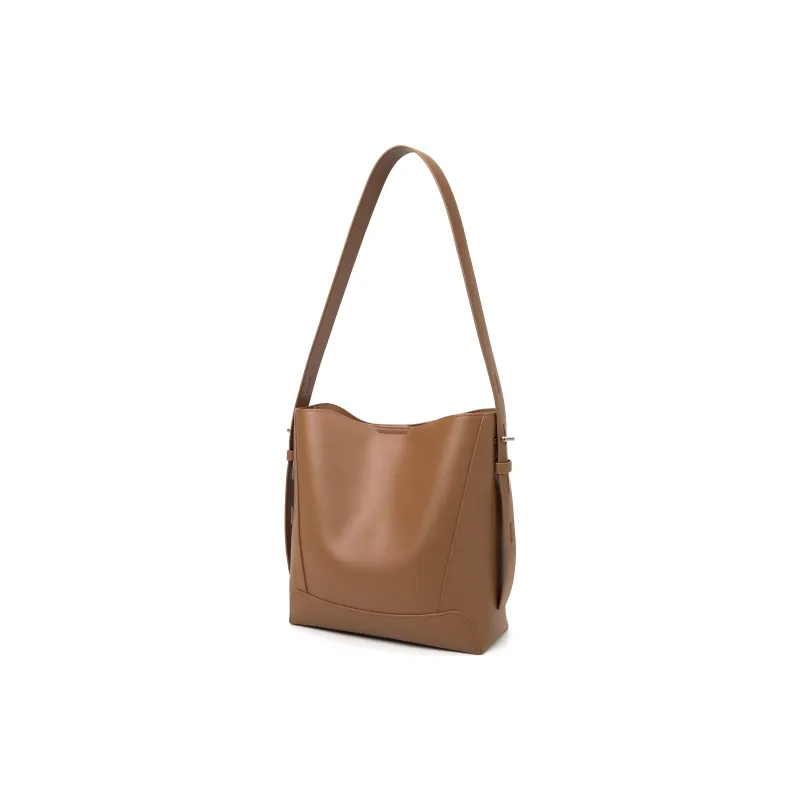 PAULS BOUTIQUE Cow Leather Handbag, Shoulder Bag Regular Women's Brown/Apricot-1