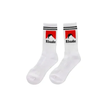 RHUDE Moonlight Sock 'White/Black/Red'