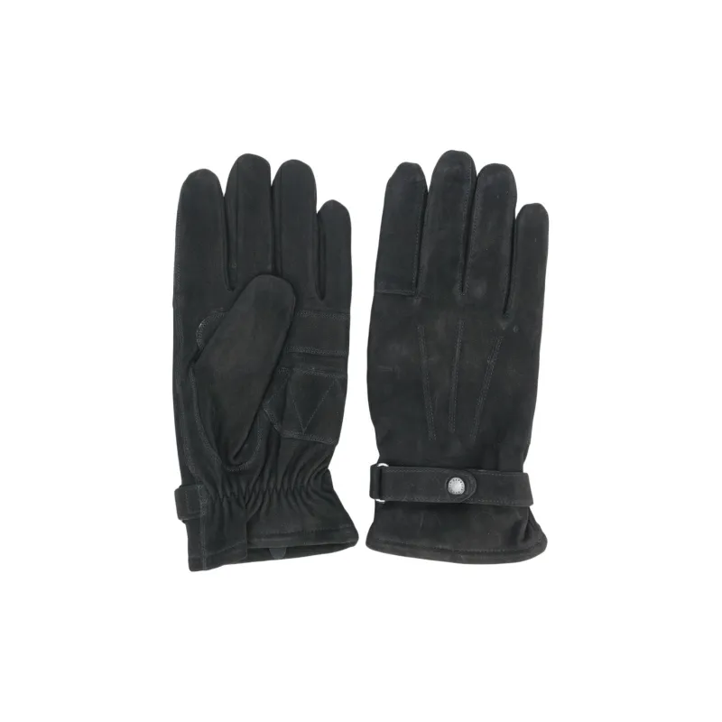 BARBOUR Leather Gloves Men's Black-1