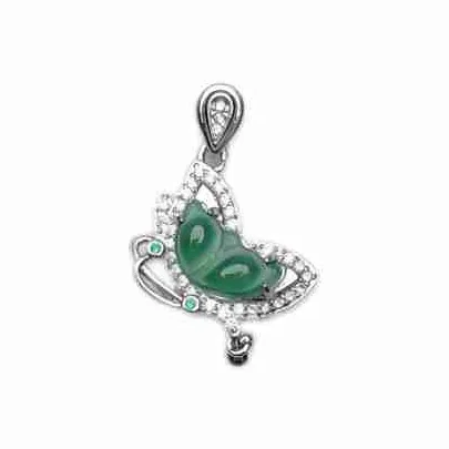 WENFUGE Bean Type Jadeite Pendants Unisex