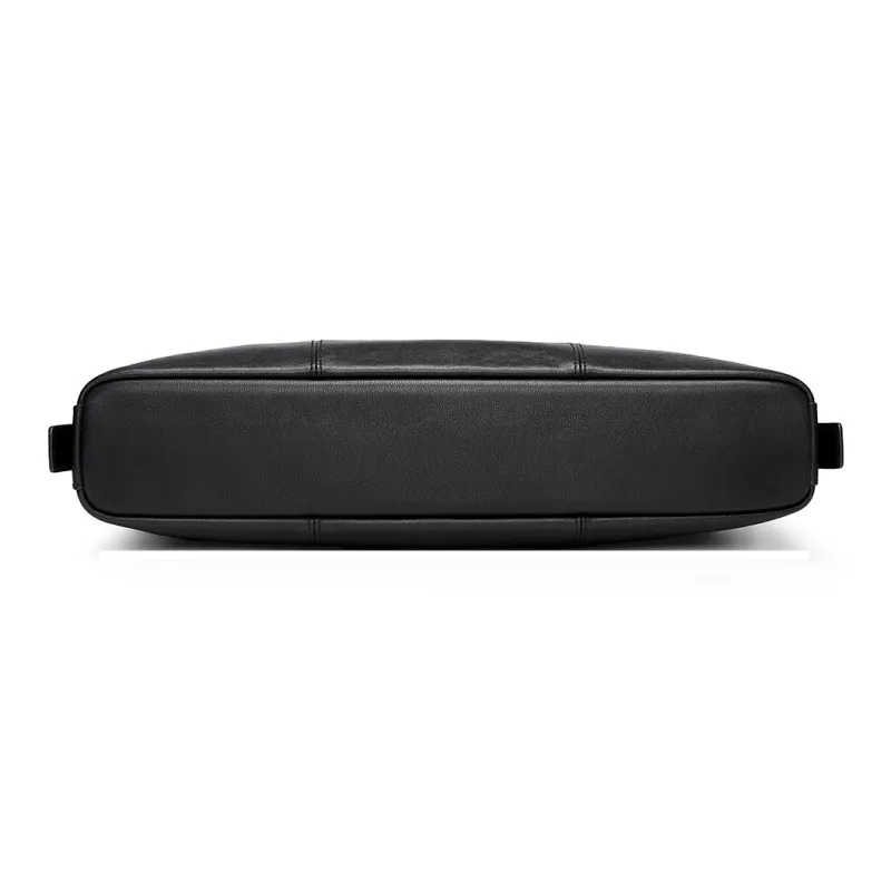 FAIRWHALE Top Grain Cow Leather Briefcases Regular Men's Black-3