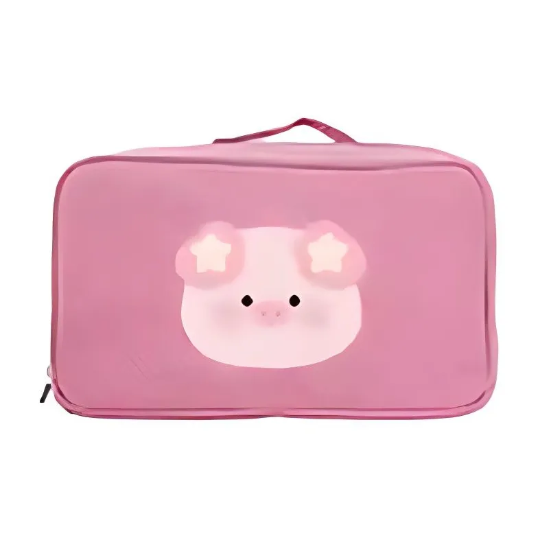 Imono Mahjong Small Size Mini Portable Travel 'Smooth Sailing In Pig Matters' Cute Cartoon Pink 26/30 Board Games-0