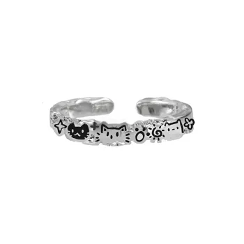 Masw S925 Sterling Silver Niche Advanced Sensual Couple Rings Women's