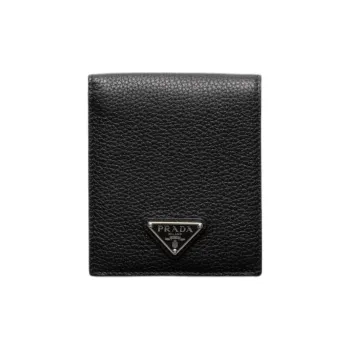 PRADA Leather Wallet Men's Black