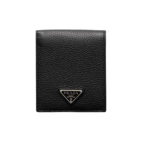 PRADA Leather Wallet Men's Black