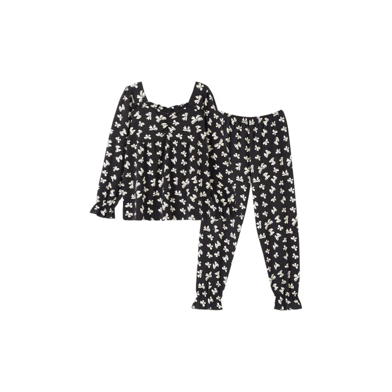 OUSHIBO Pajama Set Women's Black-0