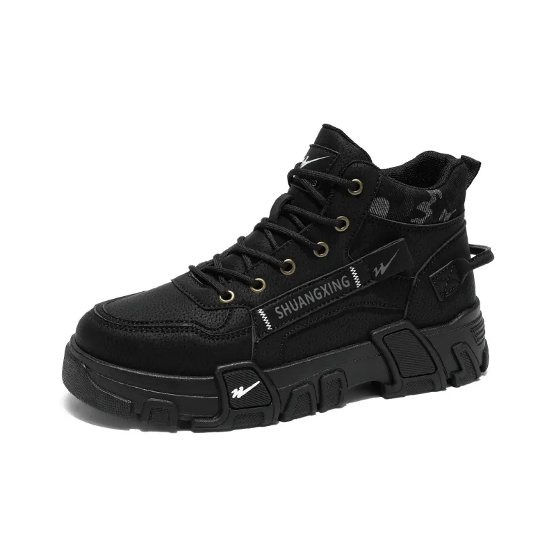 Binary Work Boots Men Mid Top Black-10
