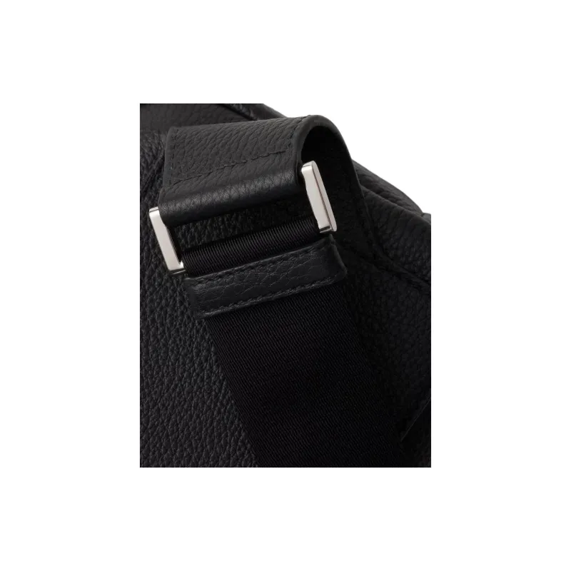 PRADA Leather Crossbody Bag Shoulder Bag Men's Black-3