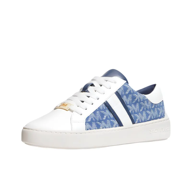 MICHAEL KORS Keaton Low Top Stylish Skateboarding Shoes Women's White Blue-2