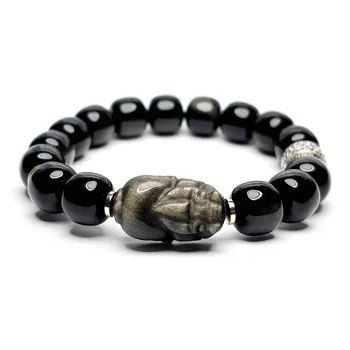 MOUNTAINS AND MANS Obsidian Bracelets Unisex