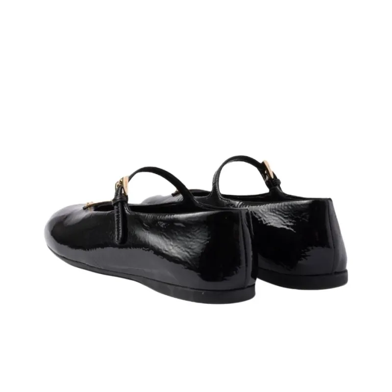 PRADA Flat Casual Single Shoes Women's Black-3
