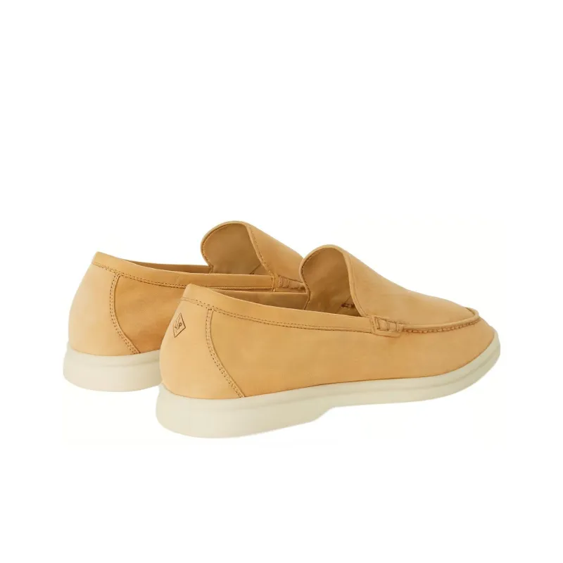 Loro Piana Summer Walk Loafers Women's Beige Yellow-3