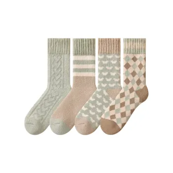 Temooues Mid Calf Socks Women's Combo Set