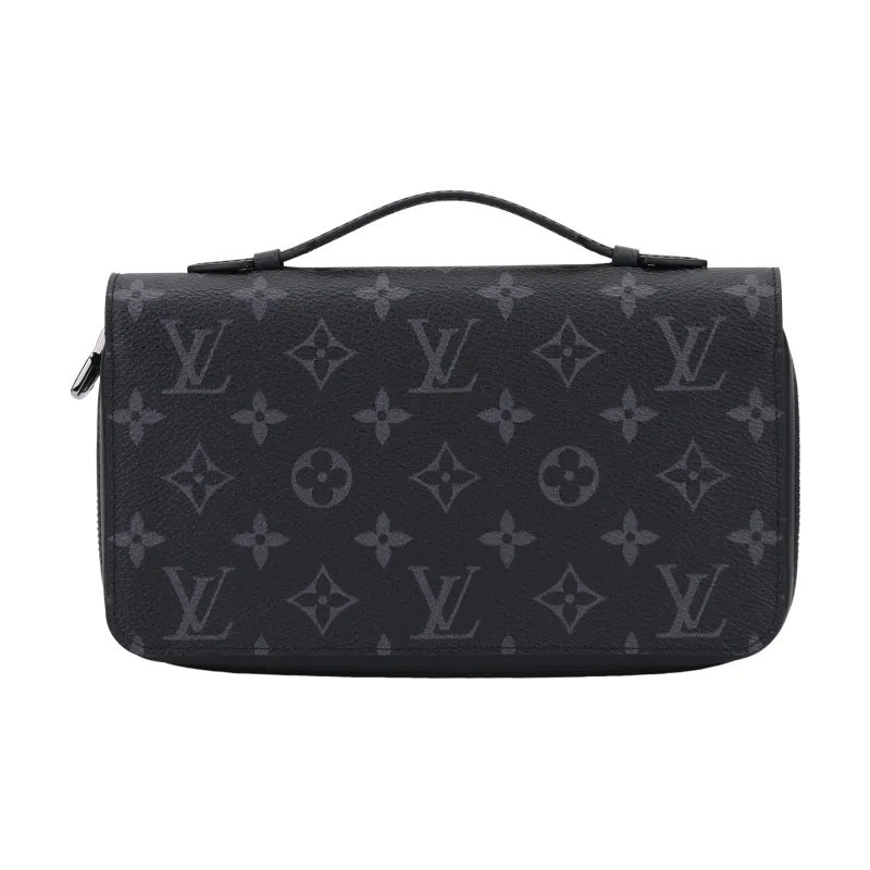 LOUIS VUITTON Zippy Canvas Wallet Men's Black-1