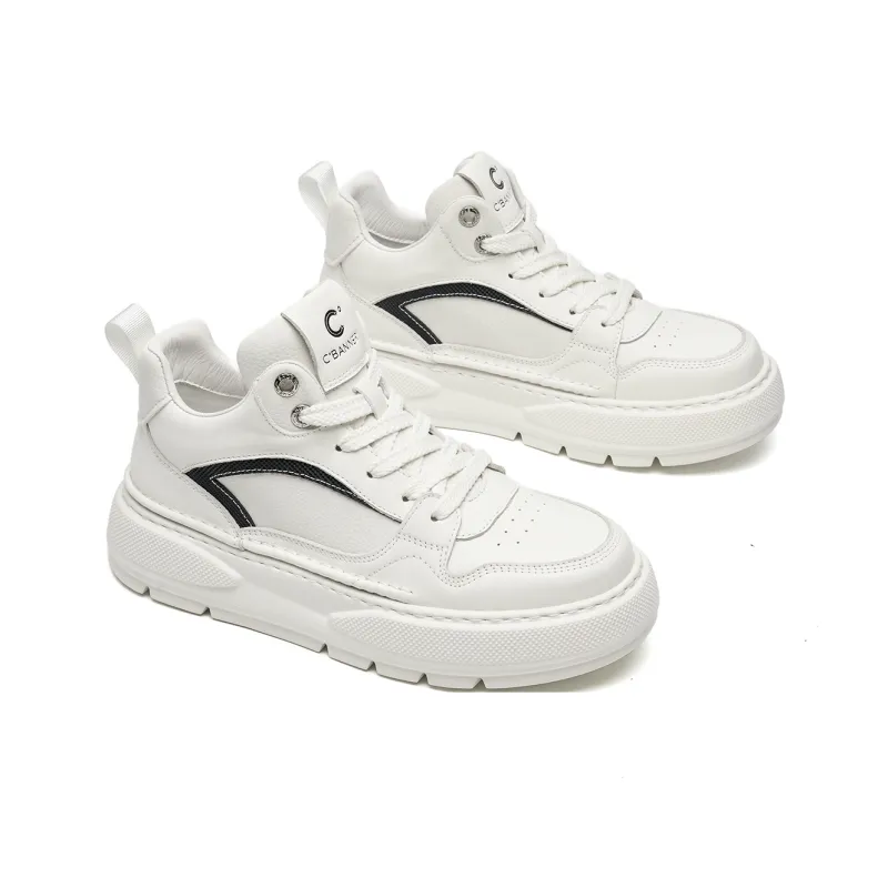 C°BANNER Mid Top Skateboard Shoes Men's White-2
