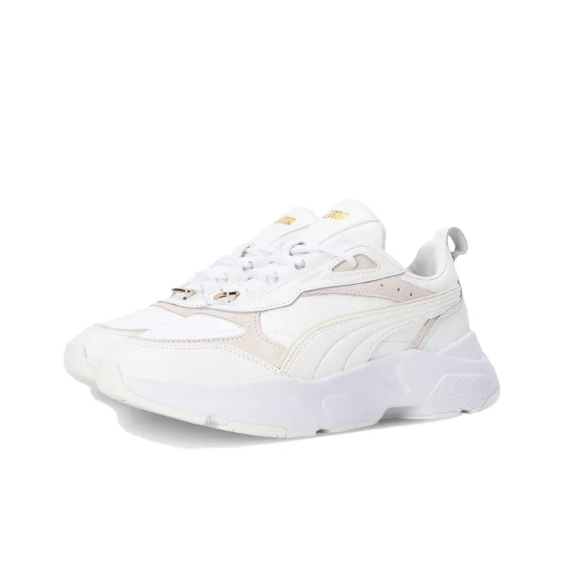 PUMA Cassia Anti Slip Wear Resistant Low Top Casual Shoes Unisex White-2