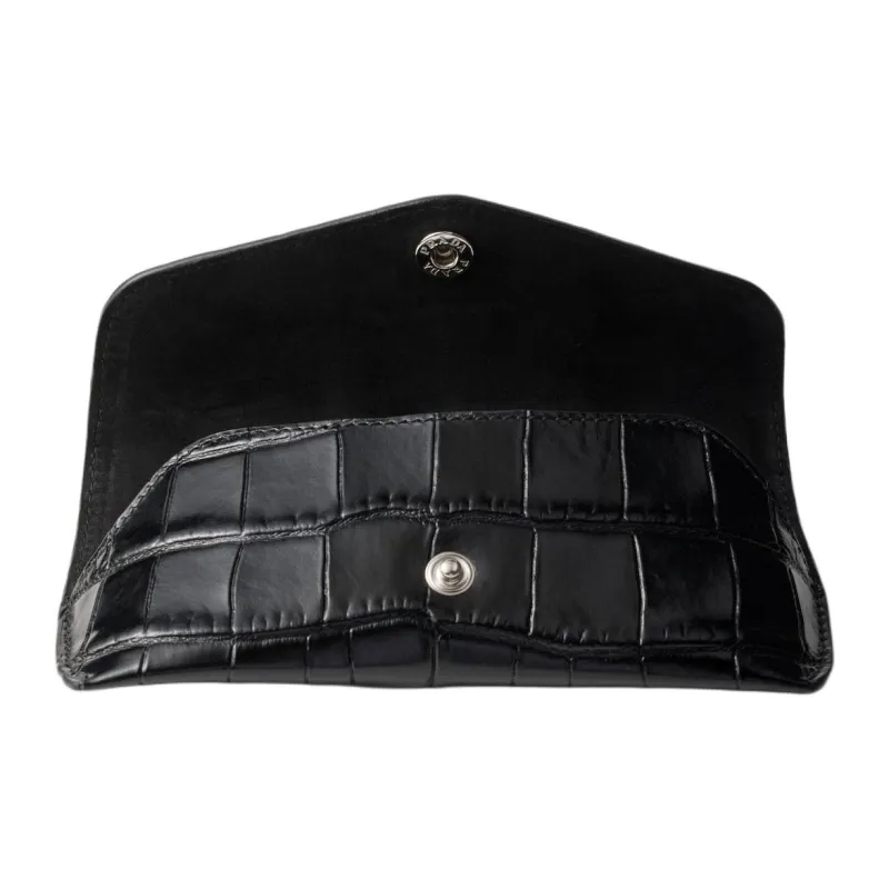 PRADA Leather Storage Bag Women's Black-1