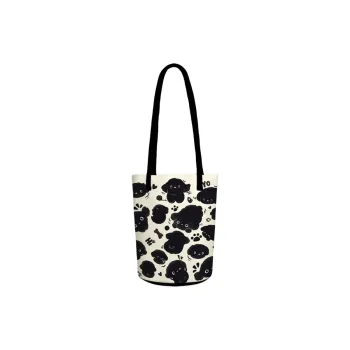AOSONG Suede Tech Fabric Shoulder Bag Regular Women's Fleece Black