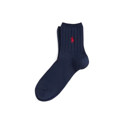 Polo Ralph Lauren FW24 Mid-Calf Socks Men's 1 Pack Blue
