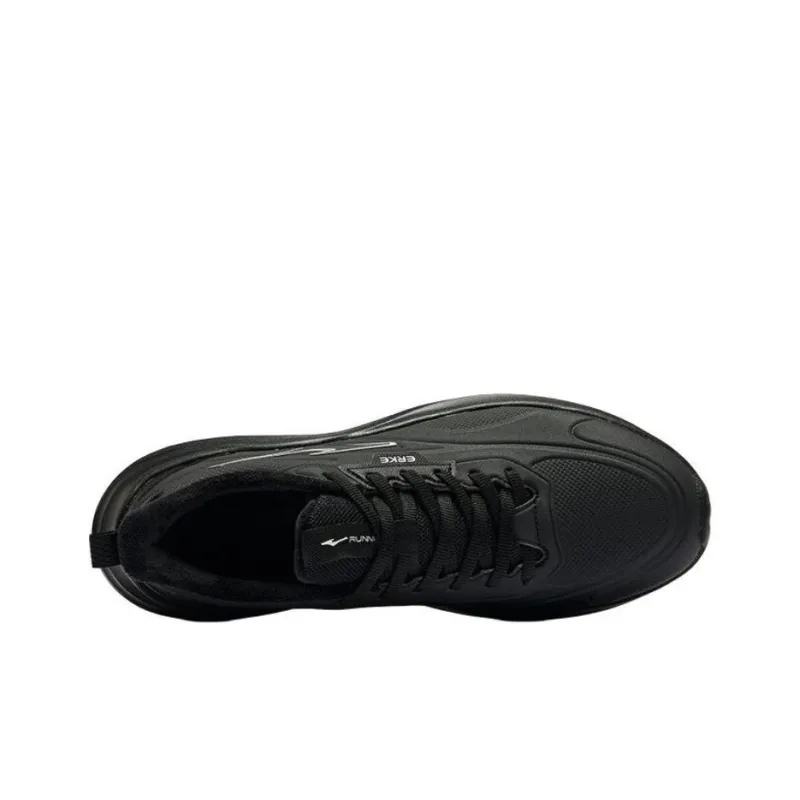 Erke Wear Resistant Slip Resistant Low Top Casual Shoes Men's Jet Black-4