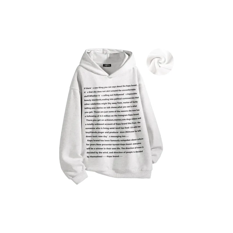 Kepu Sweatshirt Unisex White Heather Gray-13