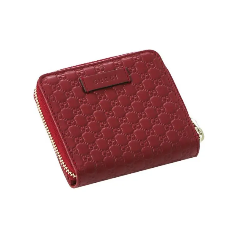 GUCCI Calfskin Wallet Men's Red-2