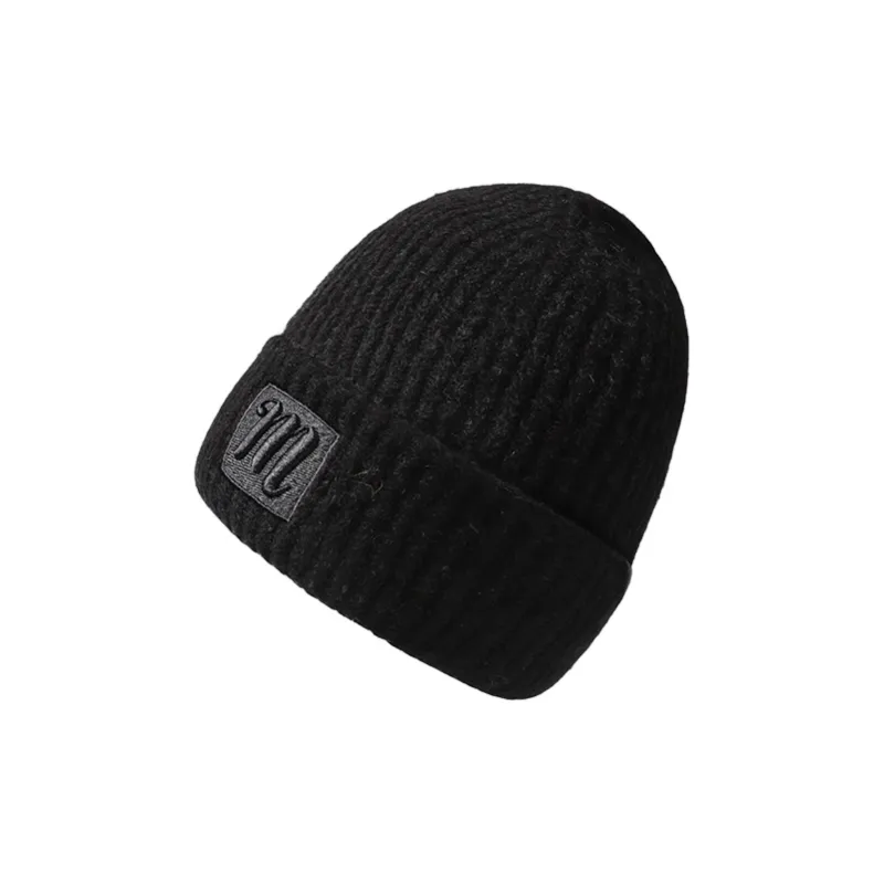 15 MINS Cashmere Blend Beanies Unisex Ecru Oat Gray Black-7