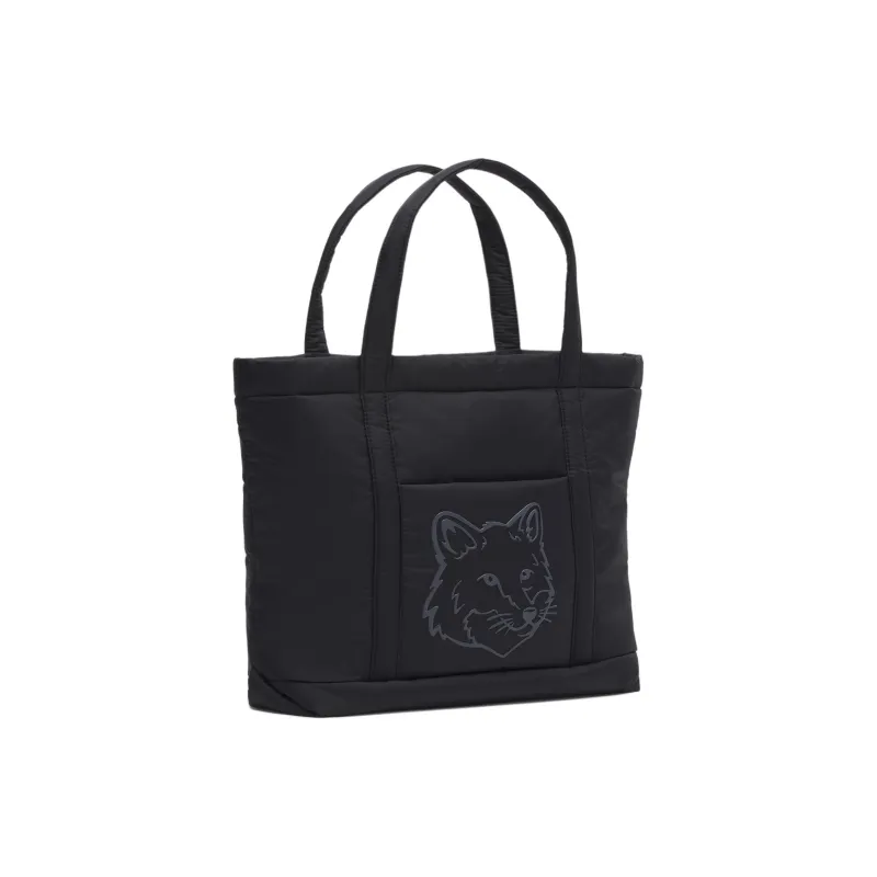 Maison Kitsune Nylon Down Tote Bag Shopping Bag Handbag Medium Size Women's Black-1